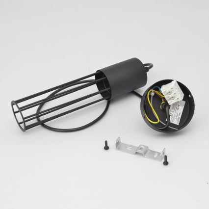 Candeeiro suspenso MELODY 1xE27/15W/230V preto