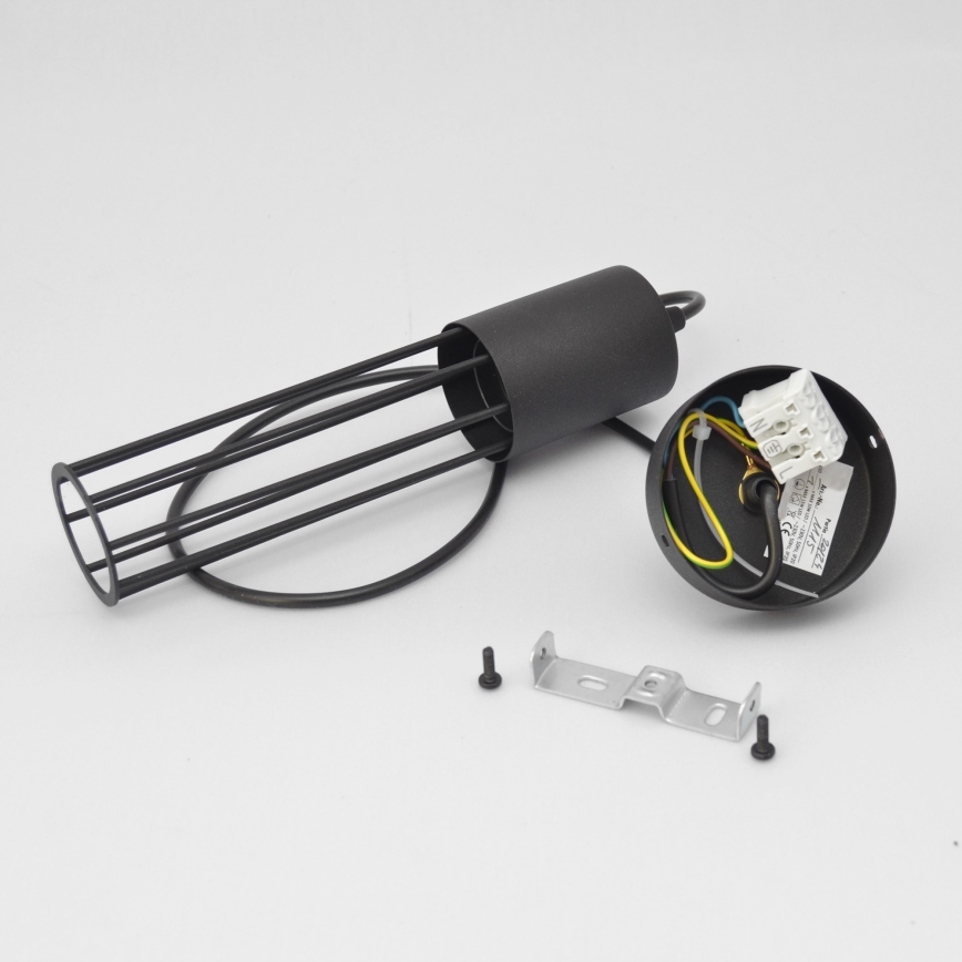Candeeiro suspenso MELODY 1xE27/15W/230V preto