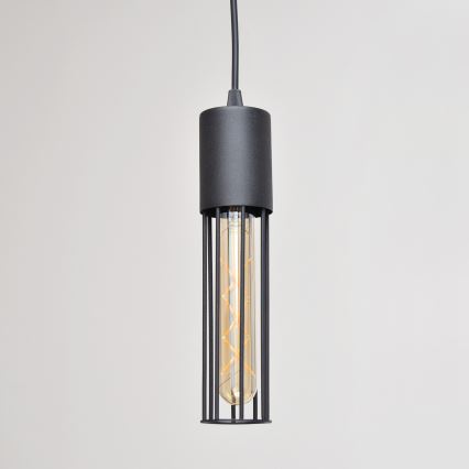 Candeeiro suspenso MELODY 2xE27/15W/230V preto