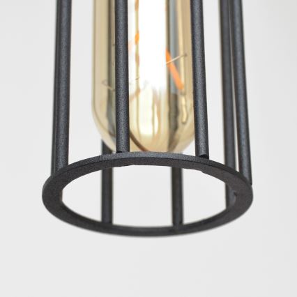 Candeeiro suspenso MELODY 2xE27/15W/230V preto
