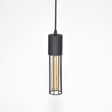 Candeeiro suspenso MELODY 2xE27/15W/230V preto