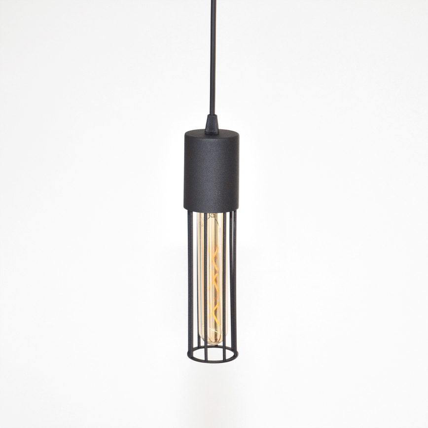 Candeeiro suspenso MELODY 2xE27/15W/230V preto