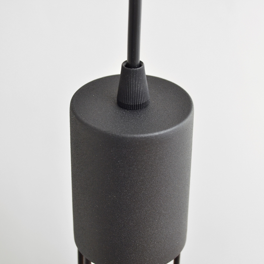 Candeeiro suspenso MELODY 2xE27/15W/230V preto