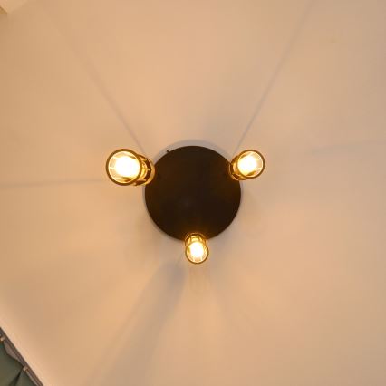 Candeeiro suspenso MELODY 3xE27/15W/230V preto