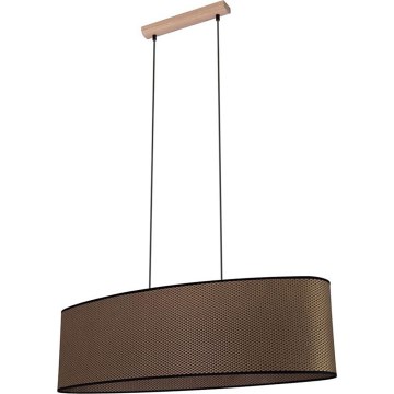 Candeeiro suspenso MERCEDES 2xE27/40W/230V castanho/carvalho