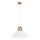 Candeeiro suspenso MIGOT 1xE27/15W/230V bege/cromado brilhante