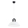 Candeeiro suspenso MIGOT 1xE27/15W/230V preto/cromado brilhante
