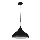 Candeeiro suspenso MIKO 1xE27/60W/230V diâmetro 32 cm preto