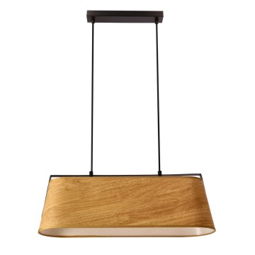 Candeeiro suspenso MILBURY 2xE27/40W/230V castanho