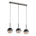 Candeeiro suspenso MILTONA 3xE27/60W/230V preto/bege