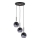 Candeeiro suspenso MILTONA 3xE27/60W/230V preto/cinzento
