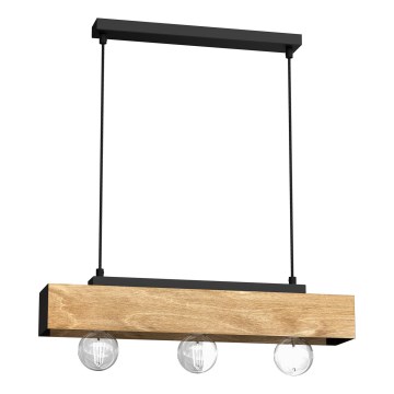 Candeeiro suspenso MILUZA 3xE27/15W/230V