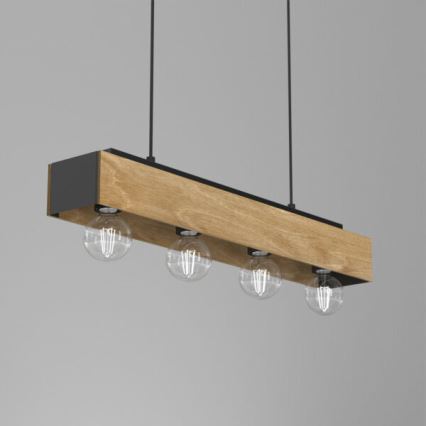 Candeeiro suspenso MILUZA 4xE27/15W/230V
