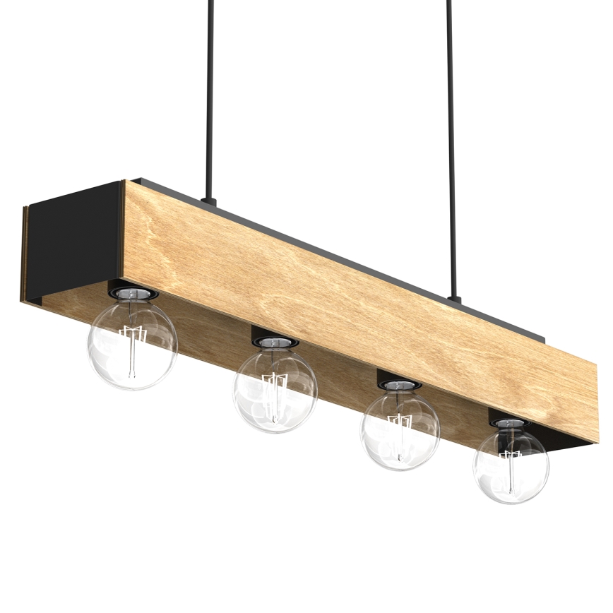 Candeeiro suspenso MILUZA 4xE27/15W/230V