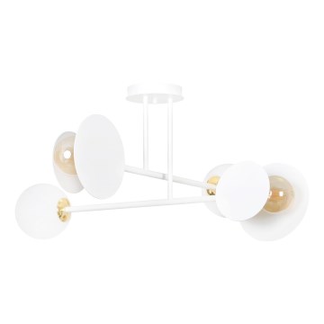 Candeeiro suspenso MINERVA 2xE27/15W + 2xE14/10W/230V branco