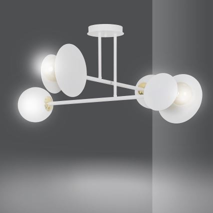 Candeeiro suspenso MINERVA 2xE27/15W + 2xE14/10W/230V branco