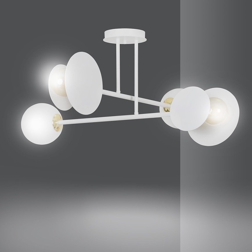 Candeeiro suspenso MINERVA 2xE27/15W + 2xE14/10W/230V branco