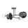 Candeeiro suspenso MINERVA 2xE27/15W + 2xE14/10W/230V preto