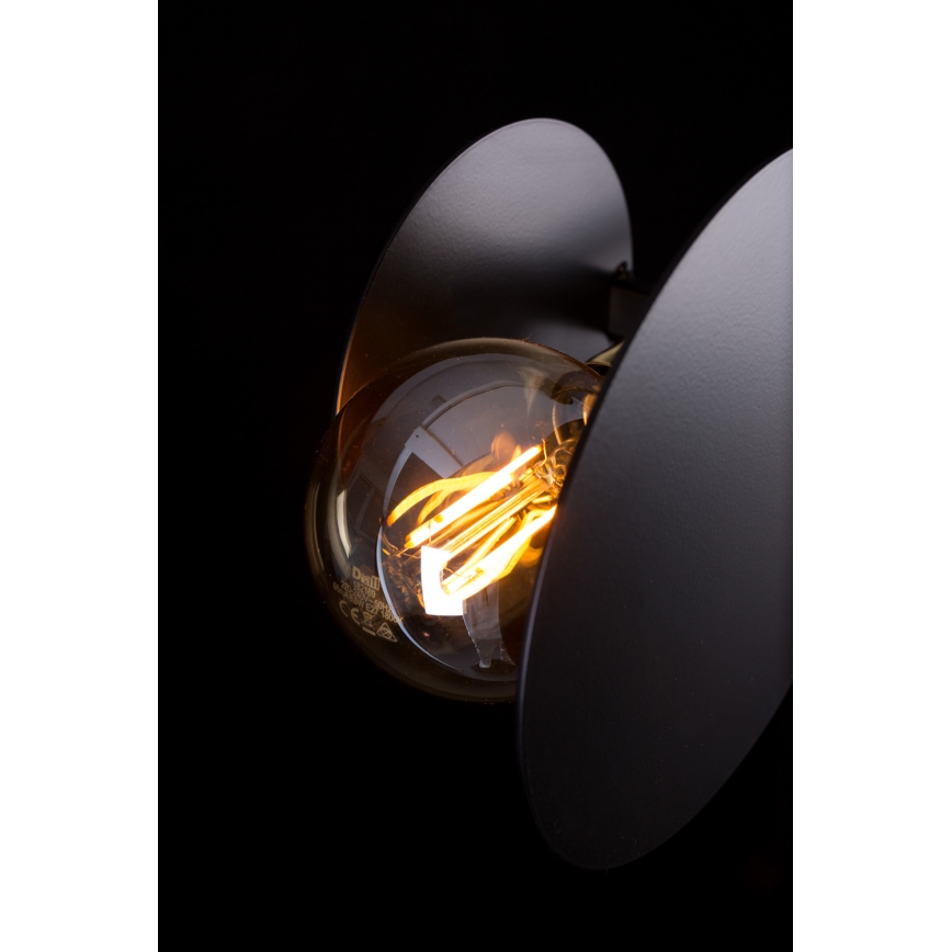 Candeeiro suspenso MINERVA 2xE27/15W + 2xE14/10W/230V preto