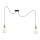 Candeeiro suspenso MIROS 2xE27/60W/230V aranha preto/dourado