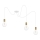Candeeiro suspenso MIROS 3xE27/60W/230V aranha branco/dourado
