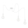 Candeeiro suspenso MIROS 3xE27/60W/230V aranha branco