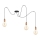 Candeeiro suspenso MIROS 3xE27/60W/230V aranha preto/cobre