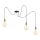 Candeeiro suspenso MIROS 3xE27/60W/230V aranha preto/dourado