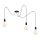 Candeeiro suspenso MIROS 3xE27/60W/230V aranha preto
