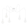 Candeeiro suspenso MIROS 5xE27/60W/230V aranha branco