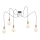 Candeeiro suspenso MIROS 5xE27/60W/230V aranha preto/cobre