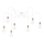 Candeeiro suspenso MIROS 7xE27/60W/230V aranha branco/dourado