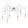 Candeeiro suspenso MIROS 7xE27/60W/230V aranha preto/dourado
