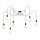 Candeeiro suspenso MIROS 7xE27/60W/230V aranha preto