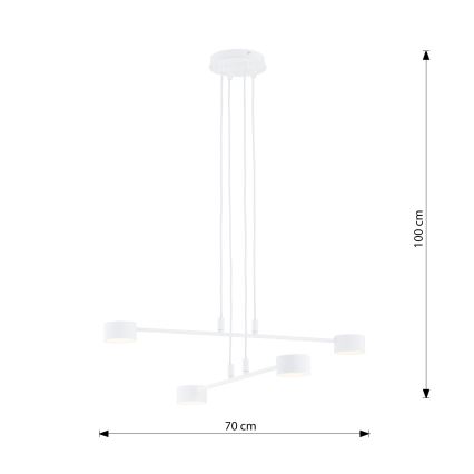 Candeeiro suspenso MODUS 4xGX53/10W/230V branco