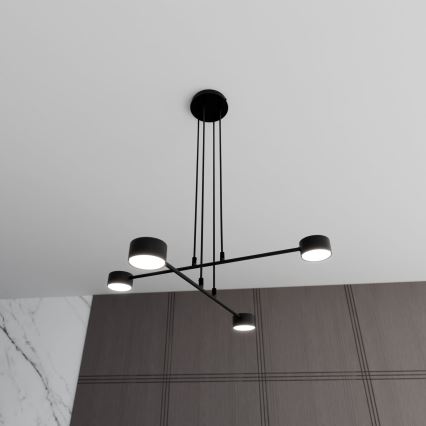 Candeeiro suspenso MODUS 4xGX53/12W/230V preto