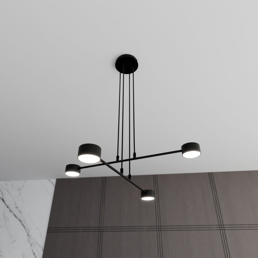 Candeeiro suspenso MODUS 4xGX53/12W/230V preto