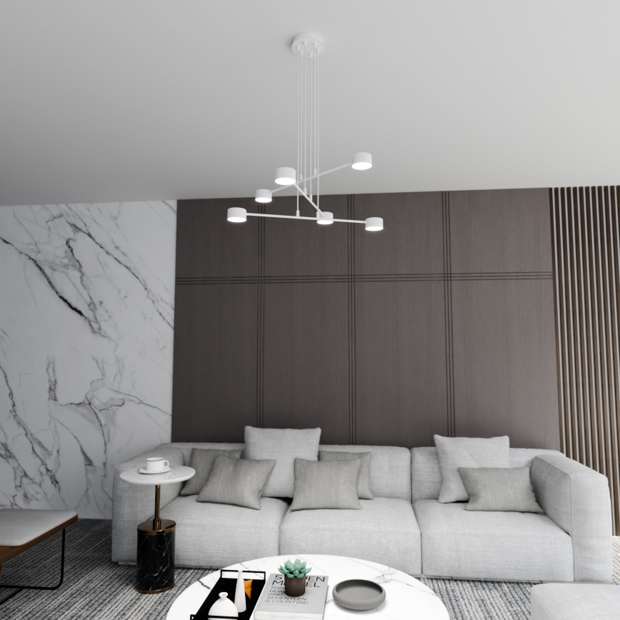 Candeeiro suspenso MODUS 6xGX53/10W/230V branco