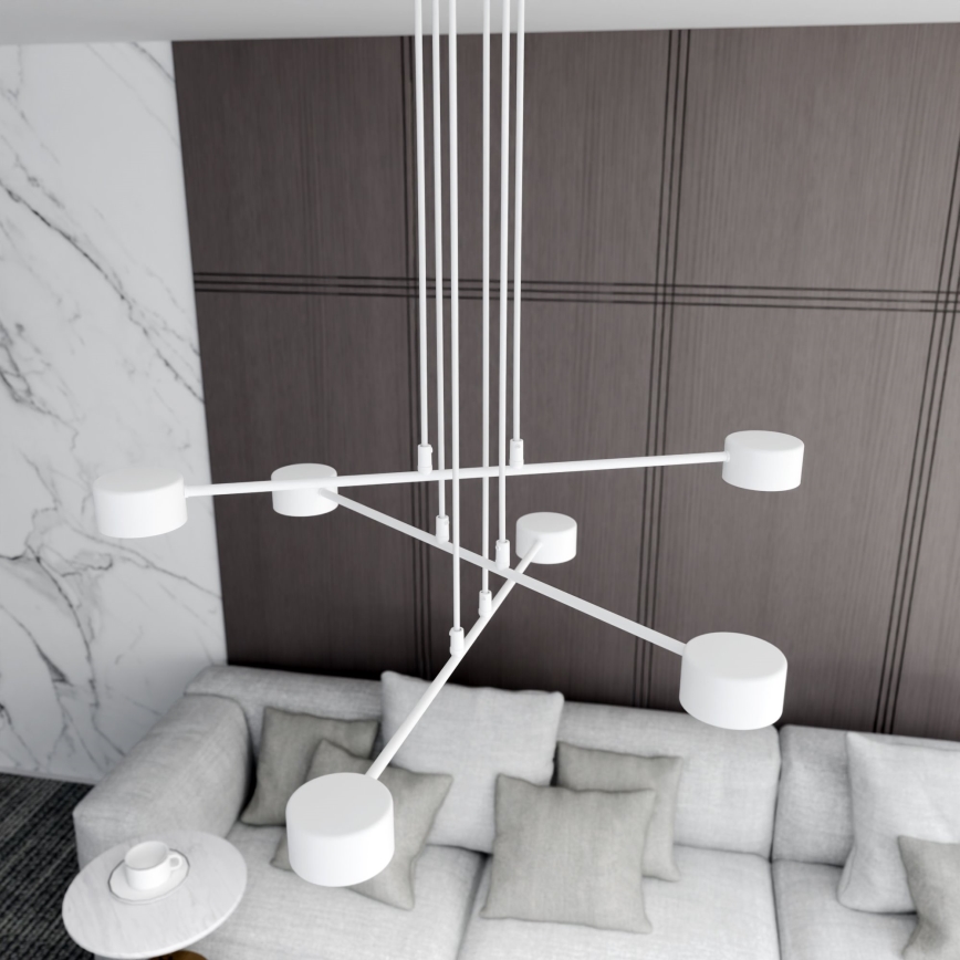 Candeeiro suspenso MODUS 6xGX53/10W/230V branco
