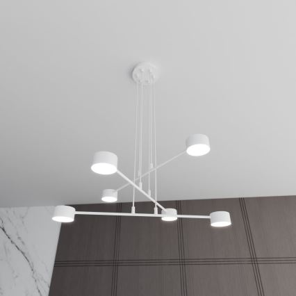 Candeeiro suspenso MODUS 6xGX53/10W/230V branco