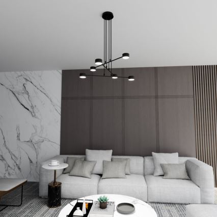 Candeeiro suspenso MODUS 6xGX53/10W/230V preto