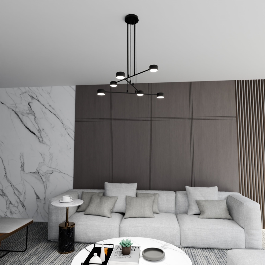 Candeeiro suspenso MODUS 6xGX53/10W/230V preto