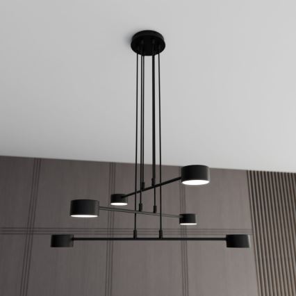 Candeeiro suspenso MODUS 6xGX53/10W/230V preto