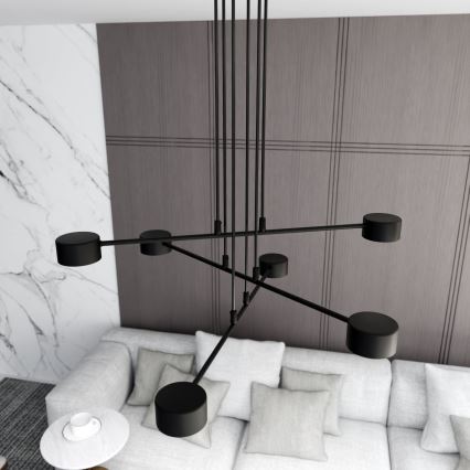 Candeeiro suspenso MODUS 6xGX53/10W/230V preto