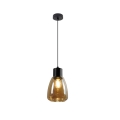 Candeeiro suspenso MOLDO 1xE27/40W/230V preto/fumado bege