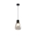 Candeeiro suspenso MOLDO 1xE27/40W/230V preto/transparente