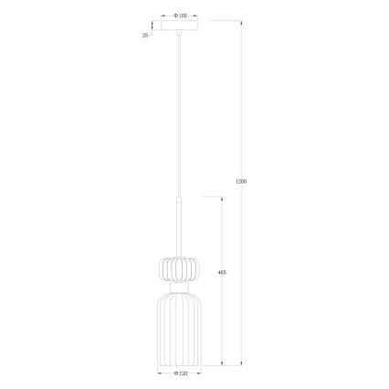 Candeeiro suspenso MOLLY 1xE14/40W/230V diâmetro 12 cm dourado/verde/rosa