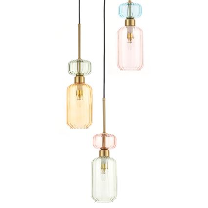 Candeeiro suspenso MOLLY 3xE14/40W/230V diâmetro 38 cm colorido