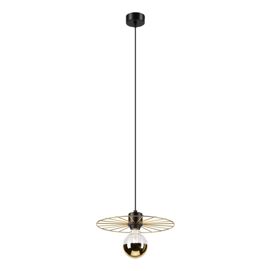 Candeeiro suspenso MONTANA 1xE27/15W/230V diâmetro 30 cm dourado/preto