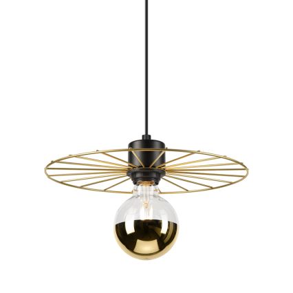 Candeeiro suspenso MONTANA 1xE27/15W/230V diâmetro 30 cm dourado/preto